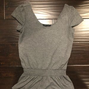 Gray cotton romper